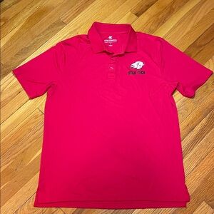 NCAA UTAH TECH Men’s Red Polo Golf Shirt University Collegiate Sports Fans
